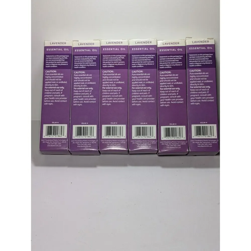 Lot of 6 BestAir Zen Essence Lavender Essential Oil 1 oz ESLAV-6 100% Pure